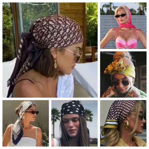 New "American Vintage" Elegant Baroque Carriage Ornate Silky Scarf - Picture 11 of 12